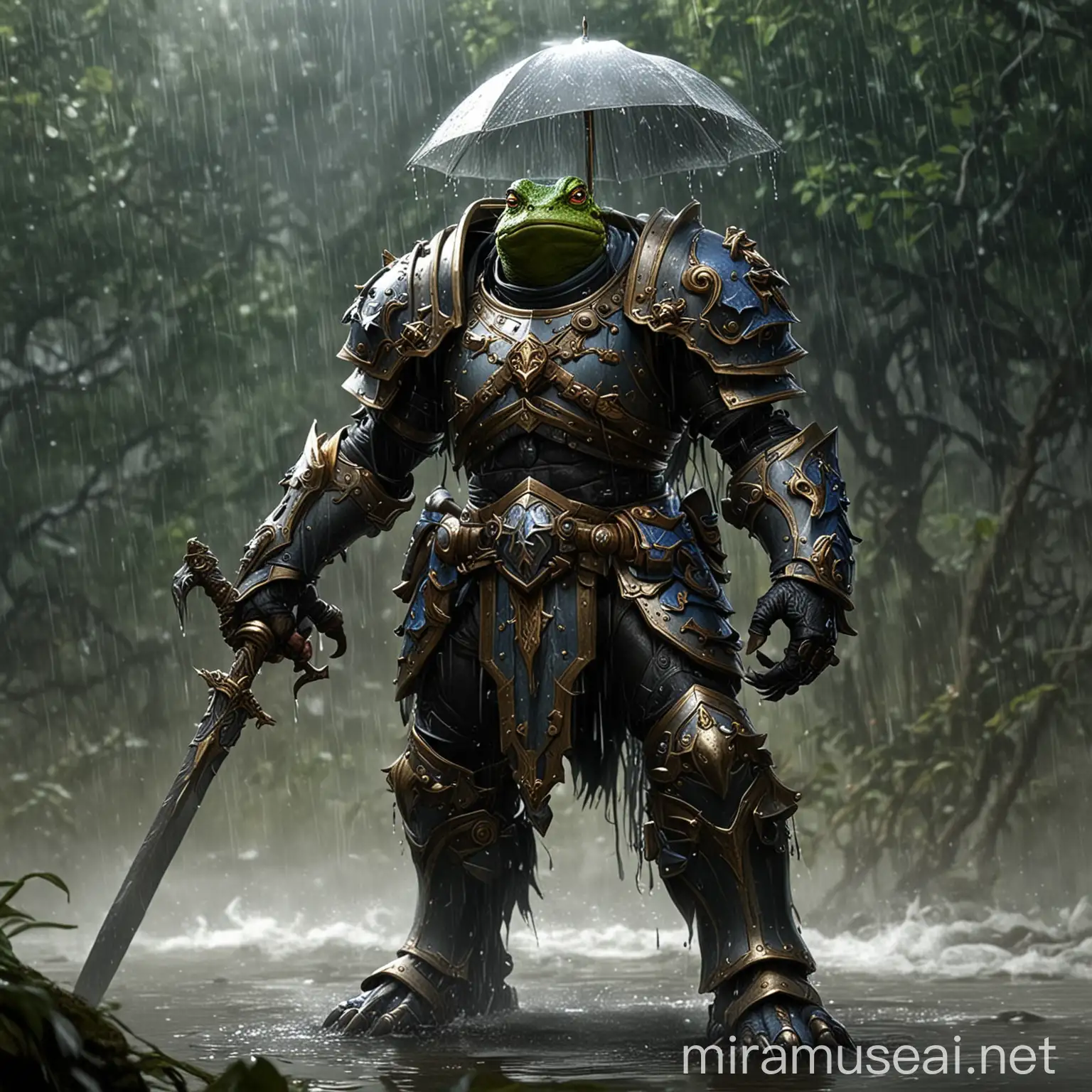 World of Warcraft Alliance Knight with Rain Frog