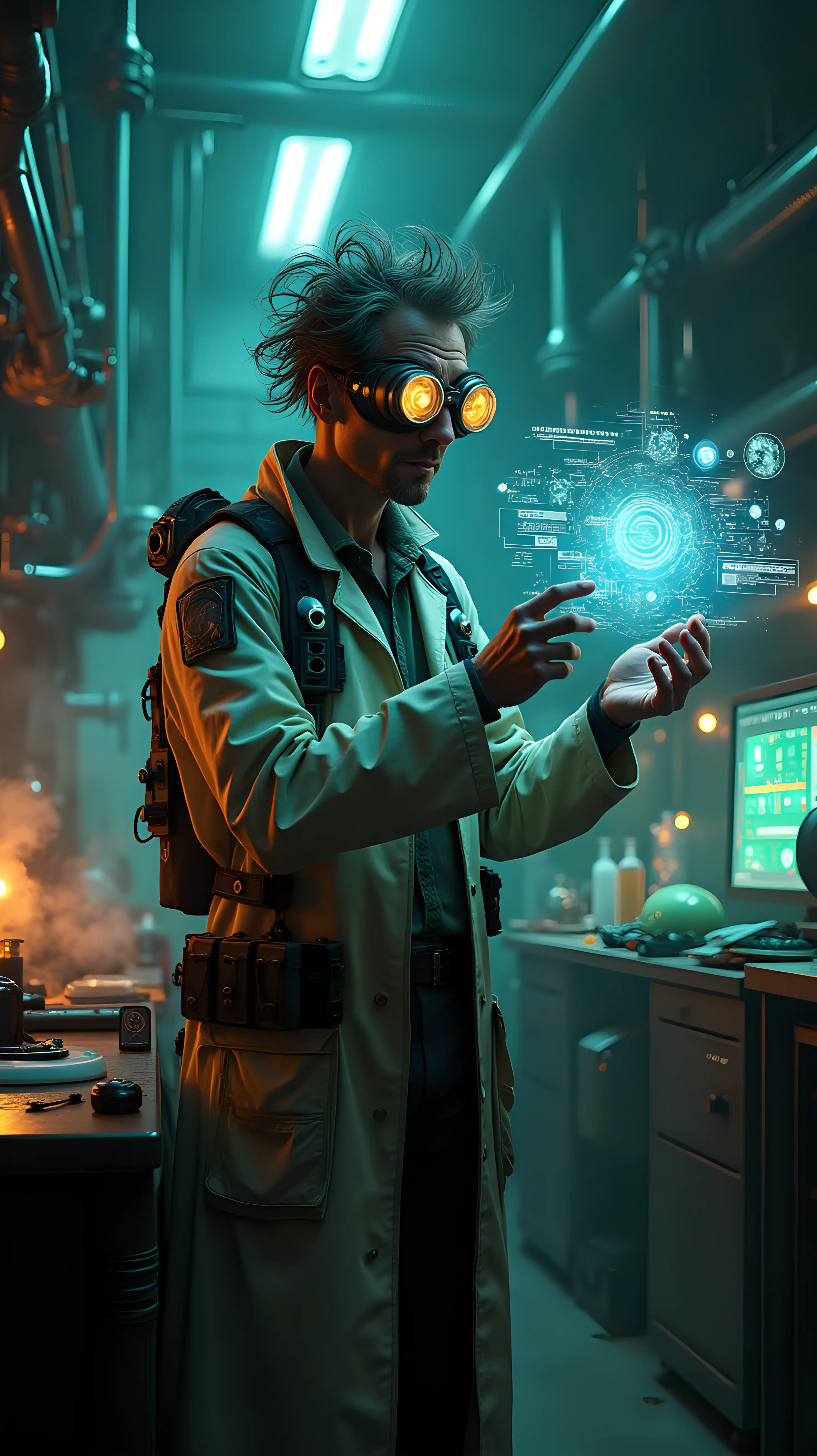 Mad-Scientist-in-Chaotic-HighTech-Laboratory-with-Holographic-Displays