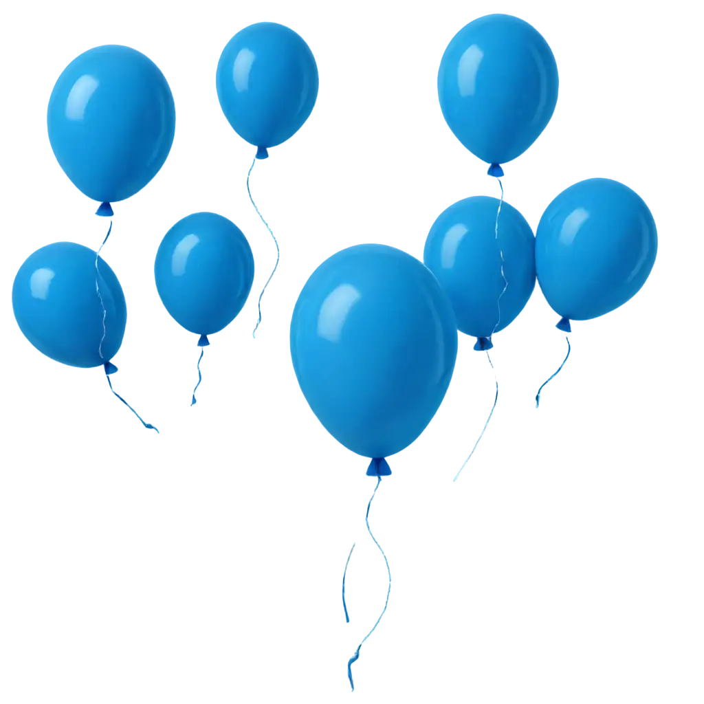 Blue-Balloons-PNG-Image-HighQuality-Transparent-Background-for-Versatile-Use