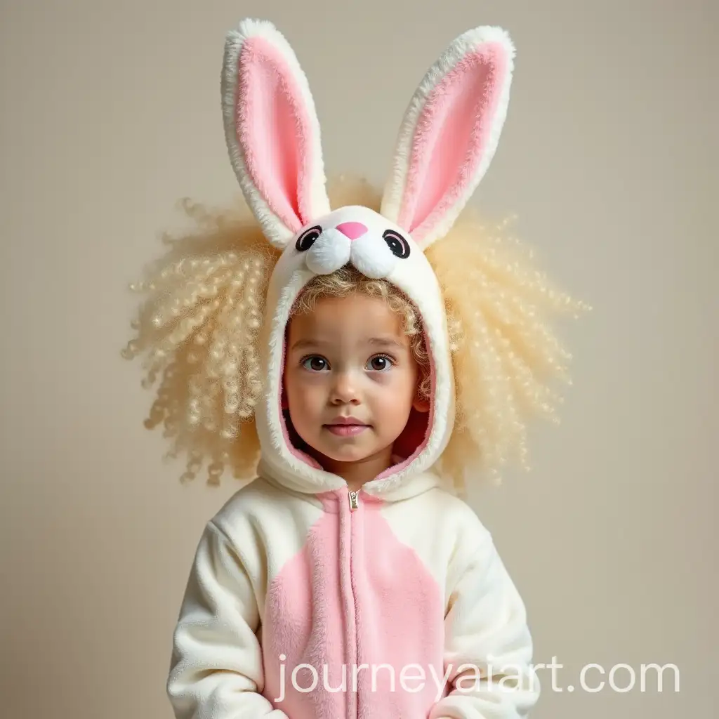 Girl-in-Bunny-Suit-with-Blonde-Afro