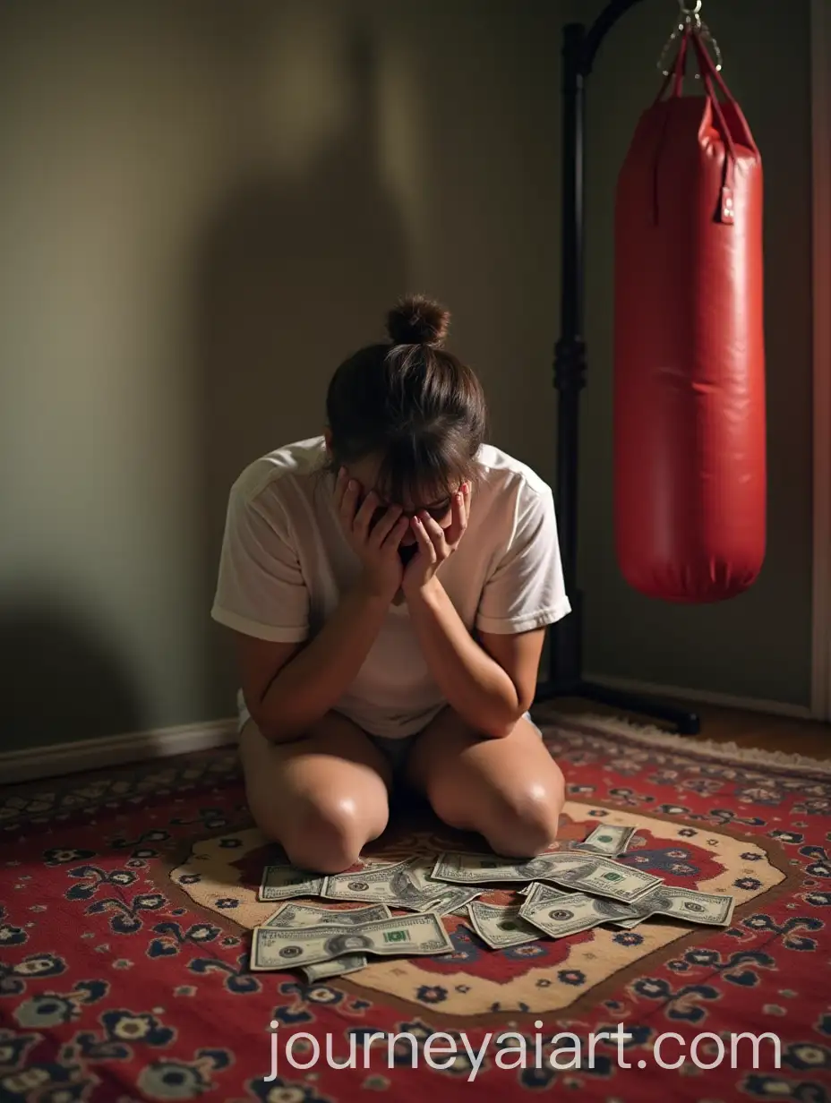 Disappointed-Expressions-with-Prayer-Carpet-Punching-Bag-and-Money