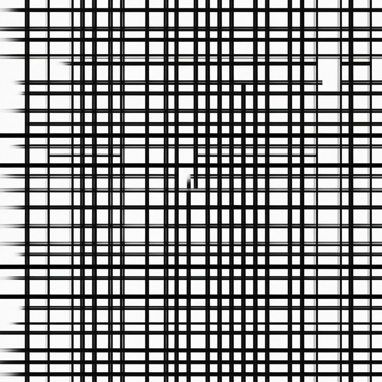 Abstract Black Grid Pattern on White Background