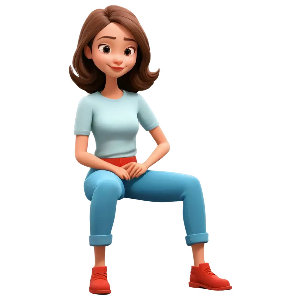 Beautiful-Cartoon-Character-Sitting-Comfortably-in-Red-HighQuality-PNG-Image