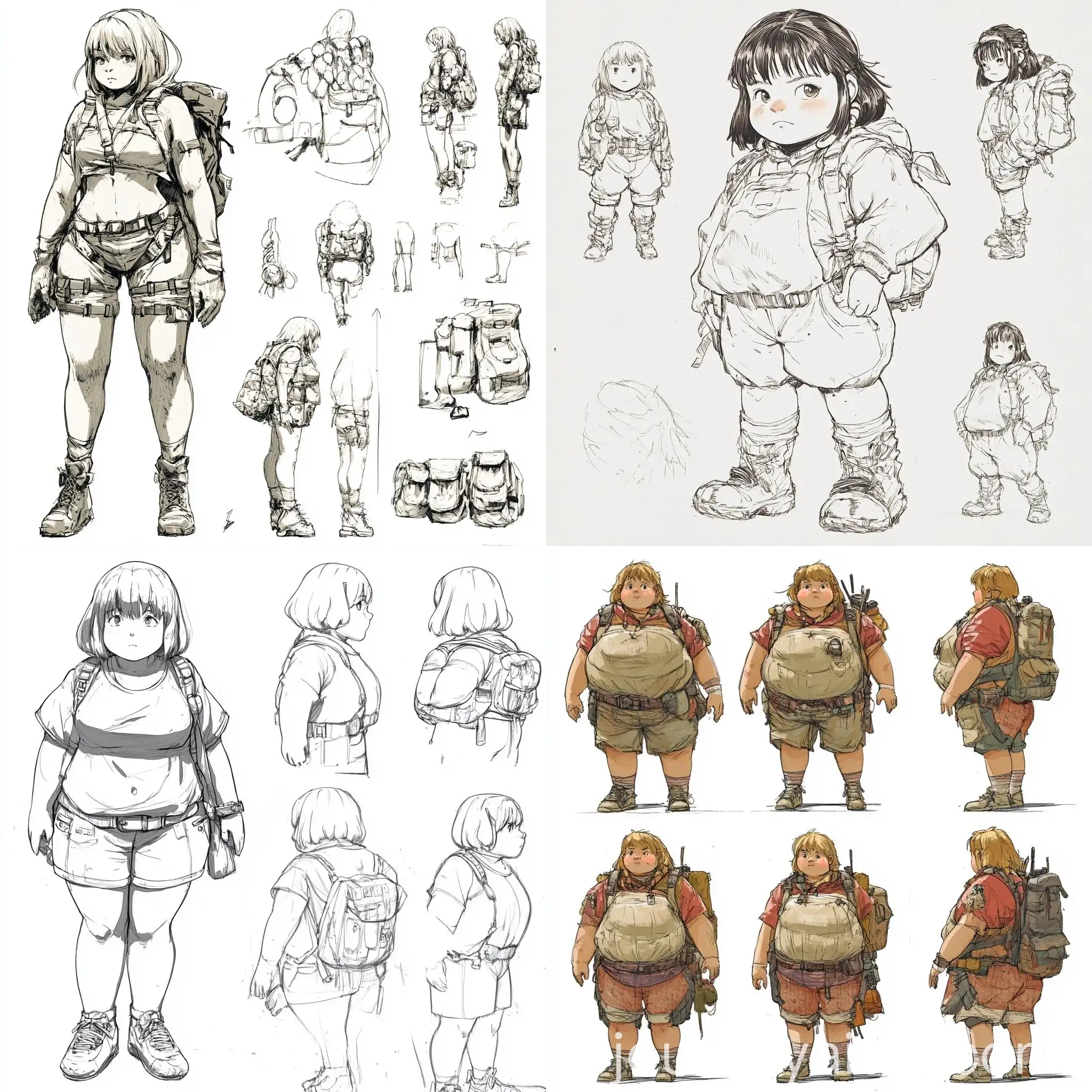 Conceptual-Character-Design-of-Chubby-Young-Girl-in-Dorohedoro-Style