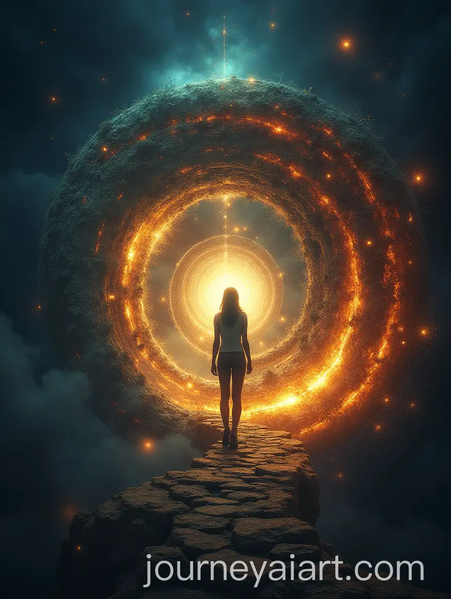 Person-Traveling-Through-Time-Navigating-Good-and-Evil-at-the-Heart-of-the-Fibonacci-Spiral