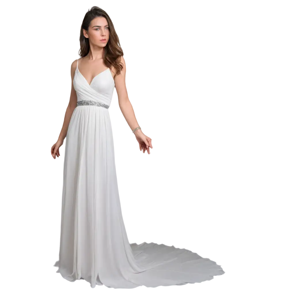 Beautiful-Woman-in-White-Long-Dress-PNG-Image-for-HighQuality-Visual-Content