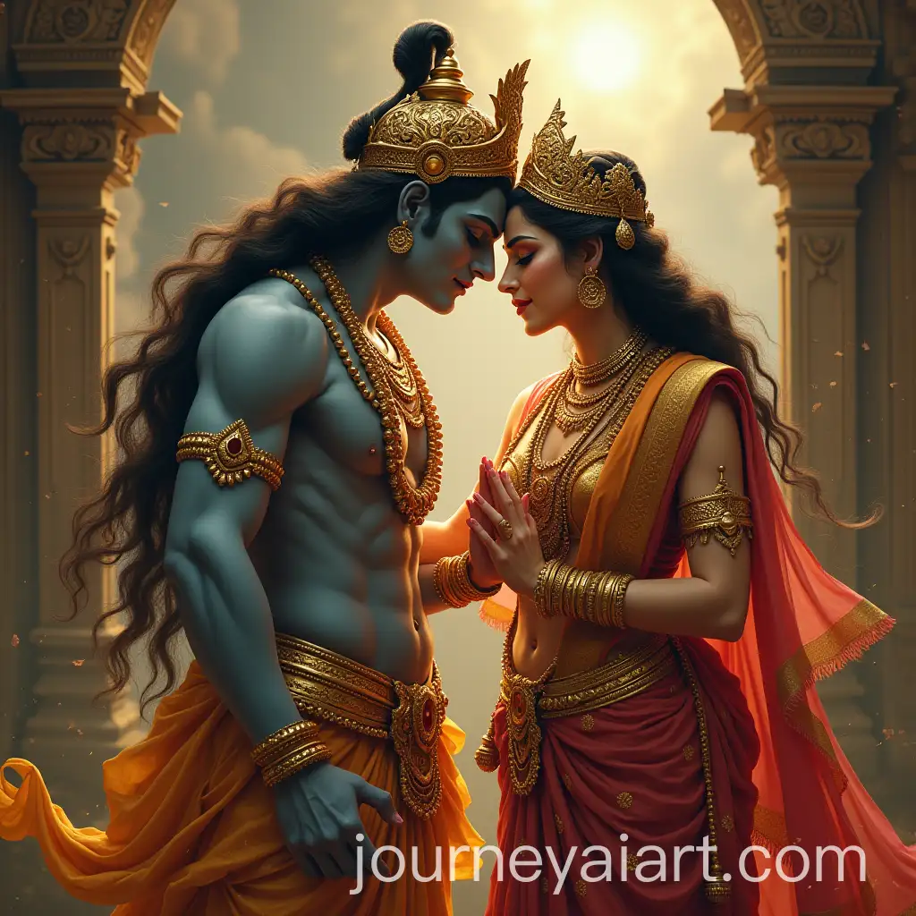 Lord-Vishnu-and-Maa-Lakshmi-Falling-in-Love