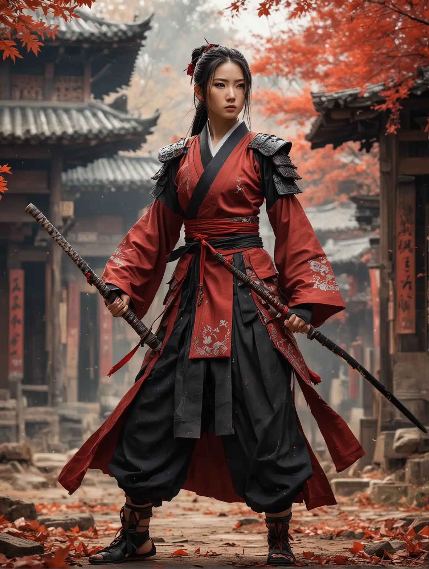 Anime-Chinese-Warrior-in-Traditional-Kung-Fu-Attire-with-Spear