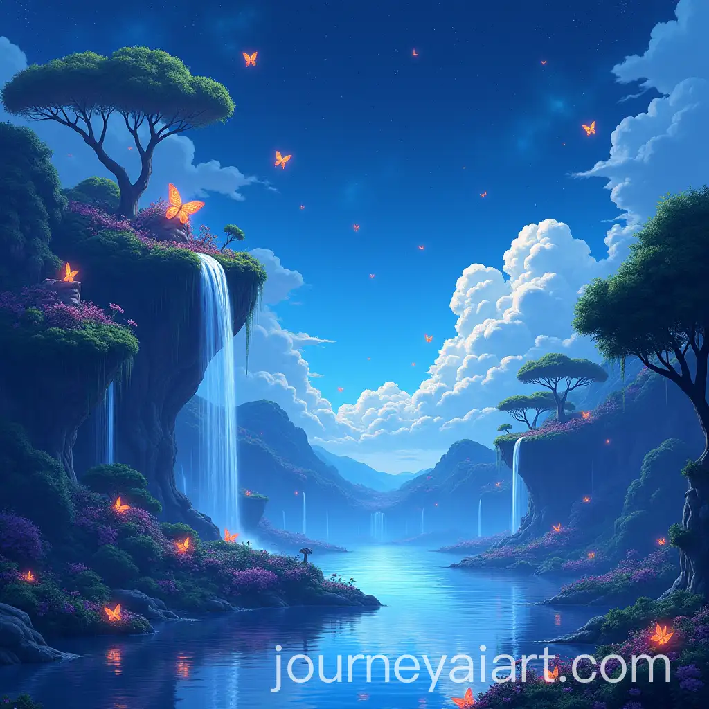 Dreamlike-Anime-Garden-with-Floating-Islands-and-Glowing-Butterflies