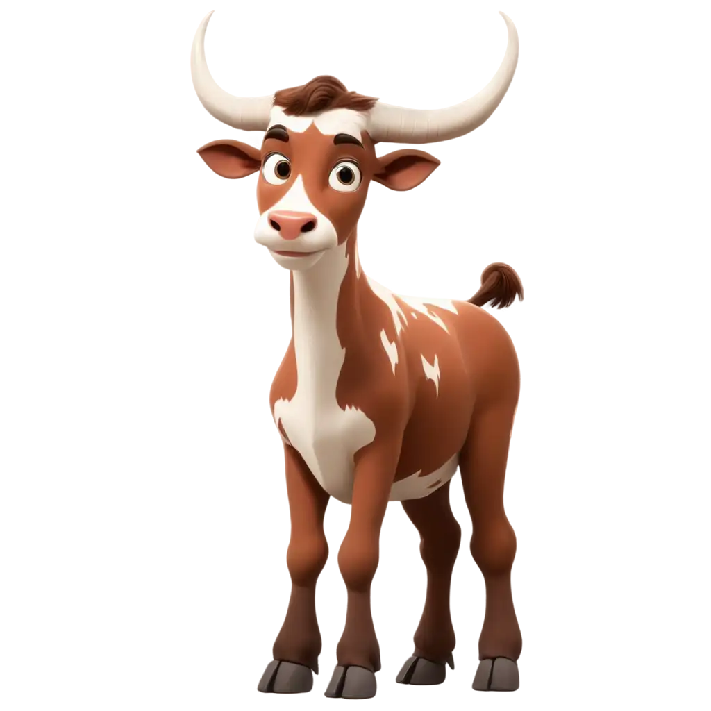 Create-a-2D-Cartoon-PixarInspired-Longhorn-Steer-PNG-Image