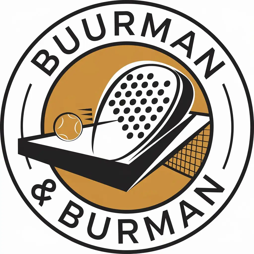 LOGO Design for Buurman Buurman Padel Sport Icon with Modern Fitness Industry Aesthetics