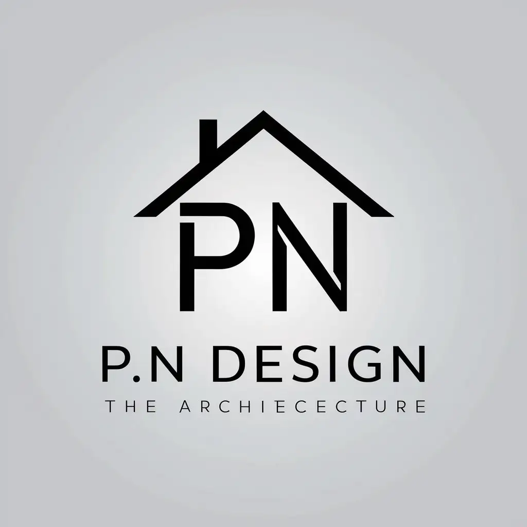 LOGO-Design-For-PN-Design-Minimalistic-House-Symbol-for-Architecture-Industry