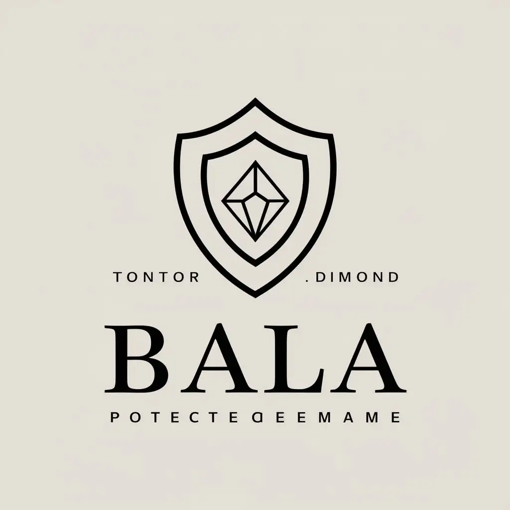 LOGO Design for Bala Symbol of Protection and Maintenance with Diamond Element