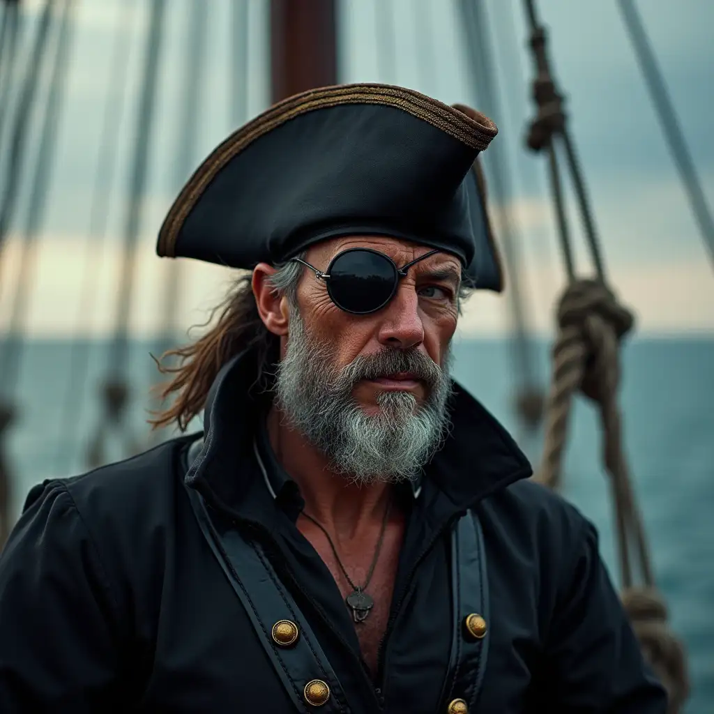 Pirate-Captain-with-a-Black-Eye-on-a-Ship