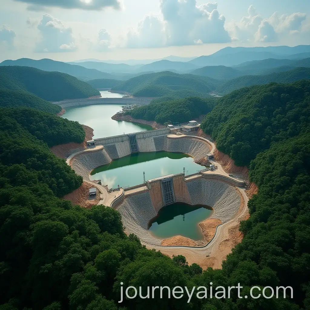 Aerial-View-of-Mining-Dams-in-a-Tropical-Forest-Landscape