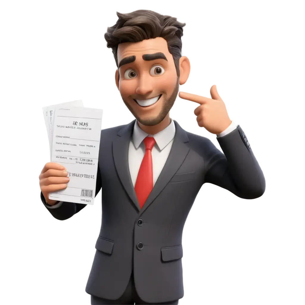 3D-PNG-Model-of-a-Man-Holding-a-Ticket-HighQuality-Image-for-Various-Applications