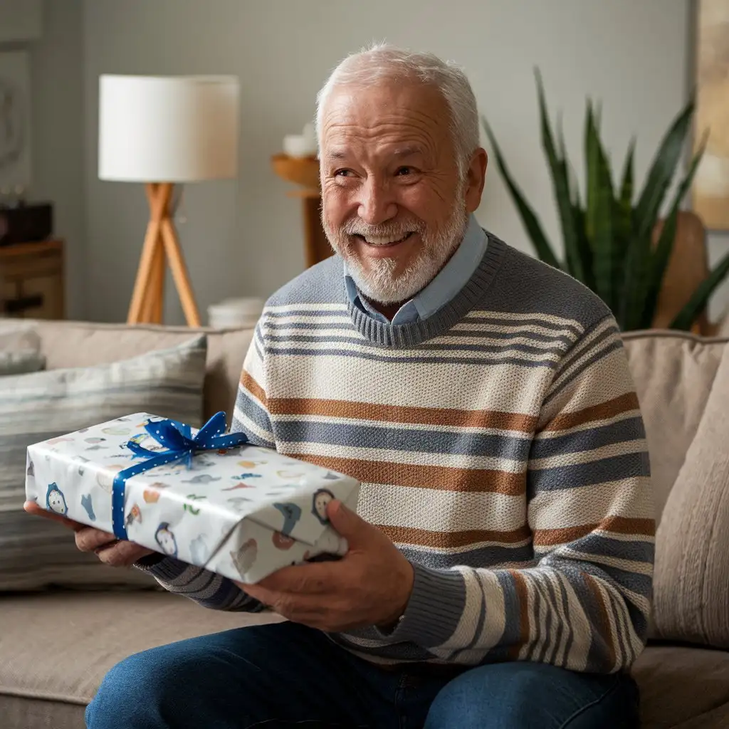 Joyful-Grandfather-Receiving-a-Special-Gift