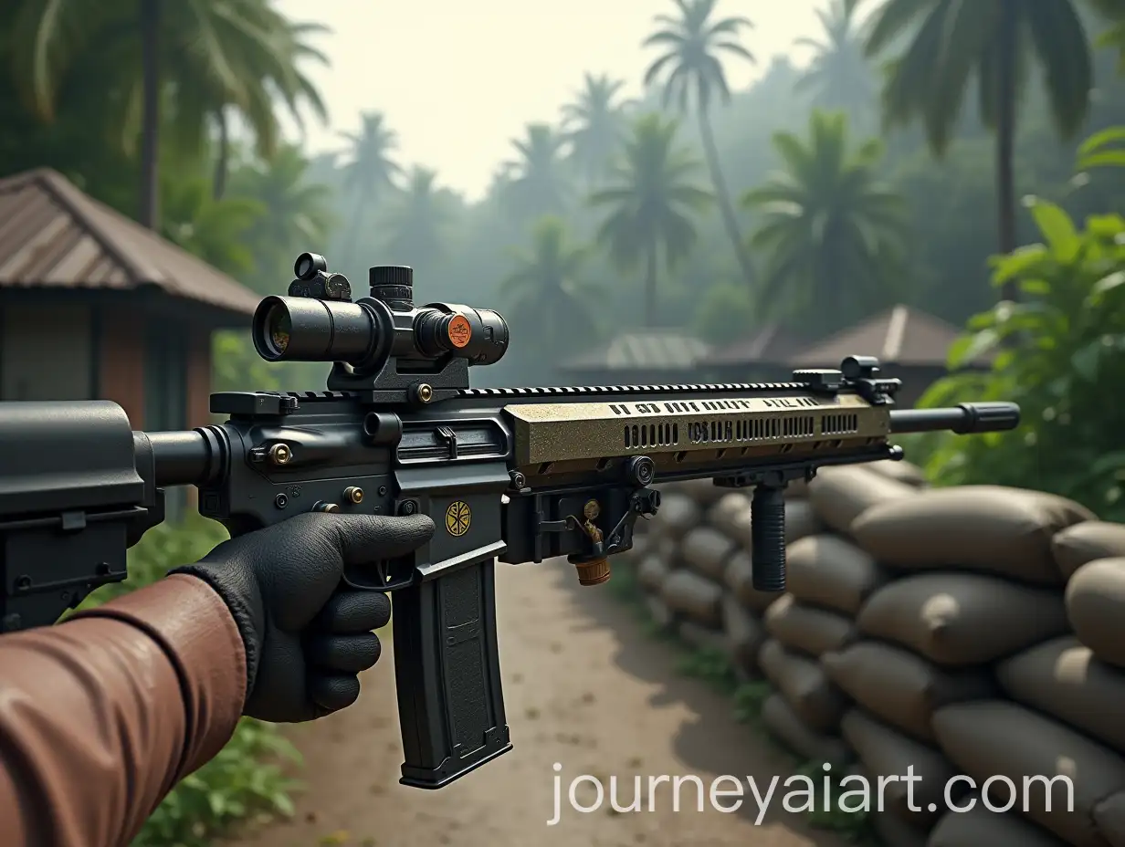 FirstPerson-View-of-Custom-Assault-Rifle-in-Jungle-Environment