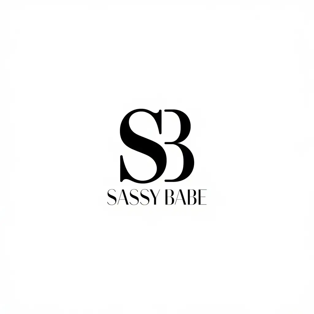 LOGO Design for Sassy Babe Minimalist Vector with Bold Text for the Entertainment Industry