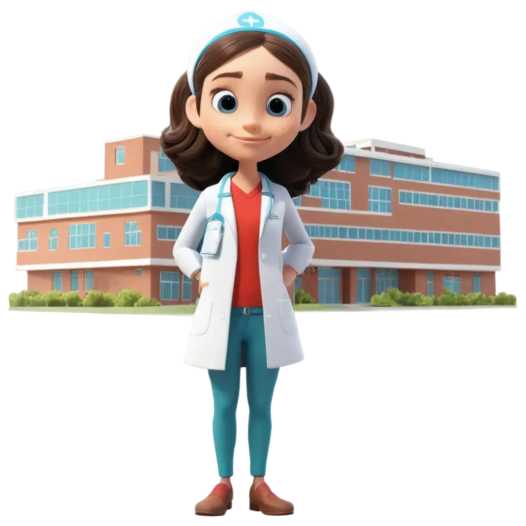 Character-with-Hospital-Background-HighQuality-PNG-Image-for-Versatile-Use