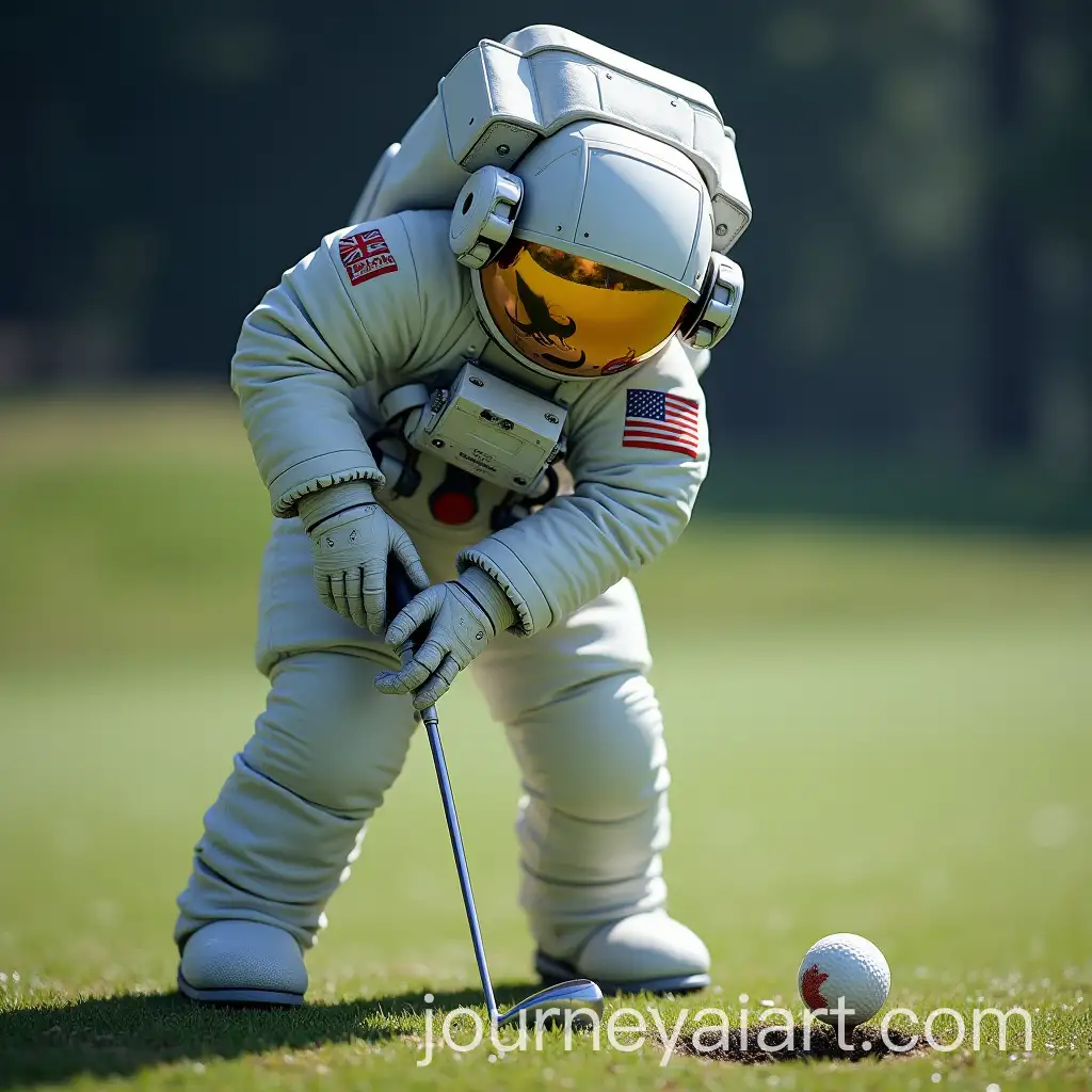 Astronaut-Playing-Golf-in-Outer-Space