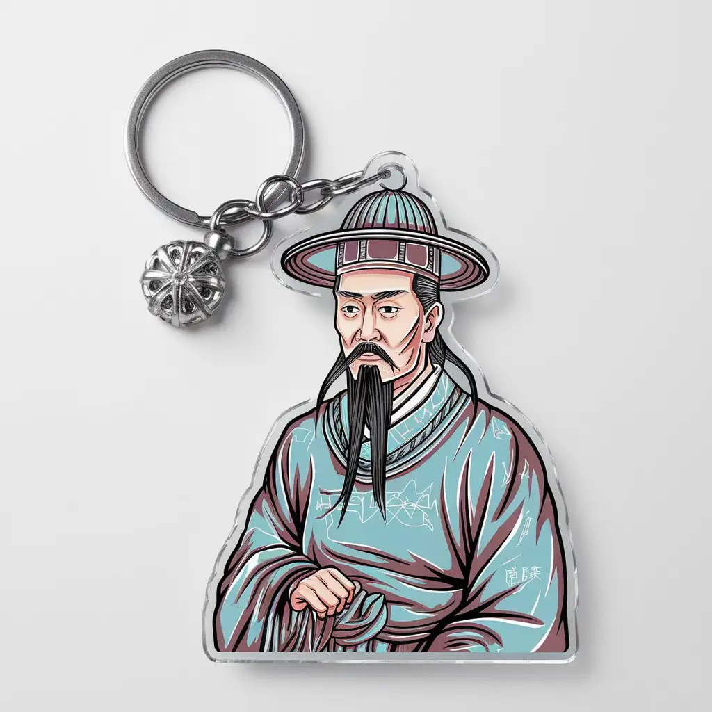 Acrylic keychain, Q-version character design, Lin Zexu Qing Dynasty official image