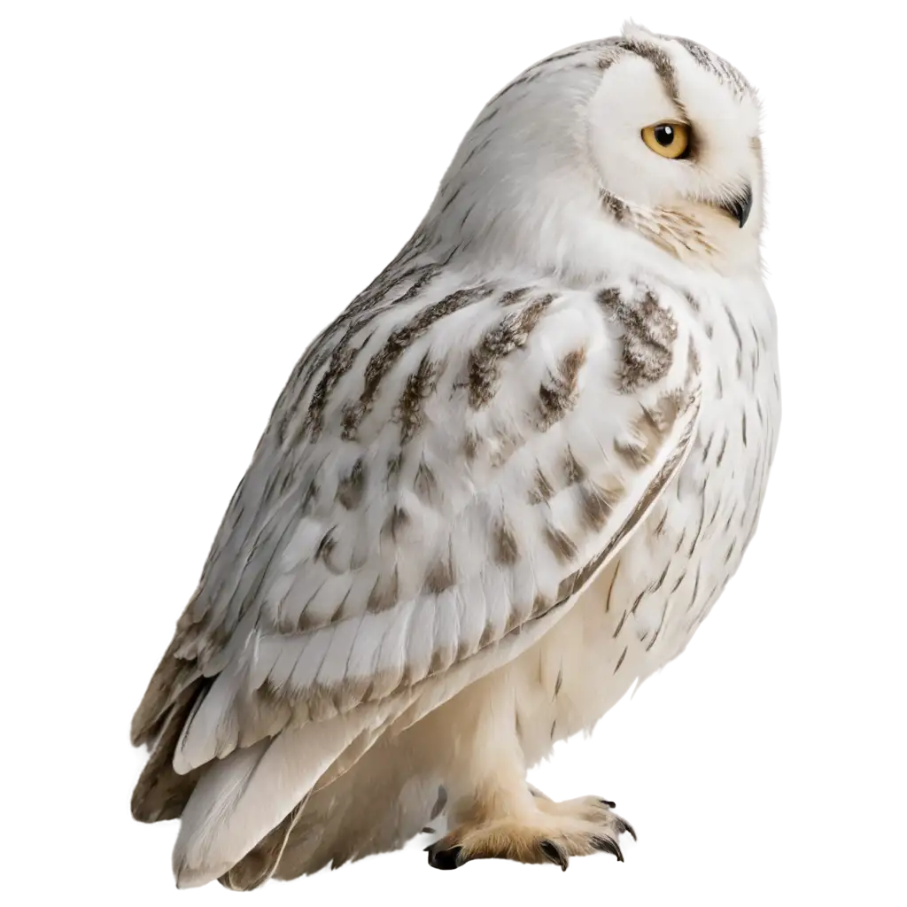 White-Owl-Sitting-from-Backside-PNG-Image-for-HighQuality-Visuals