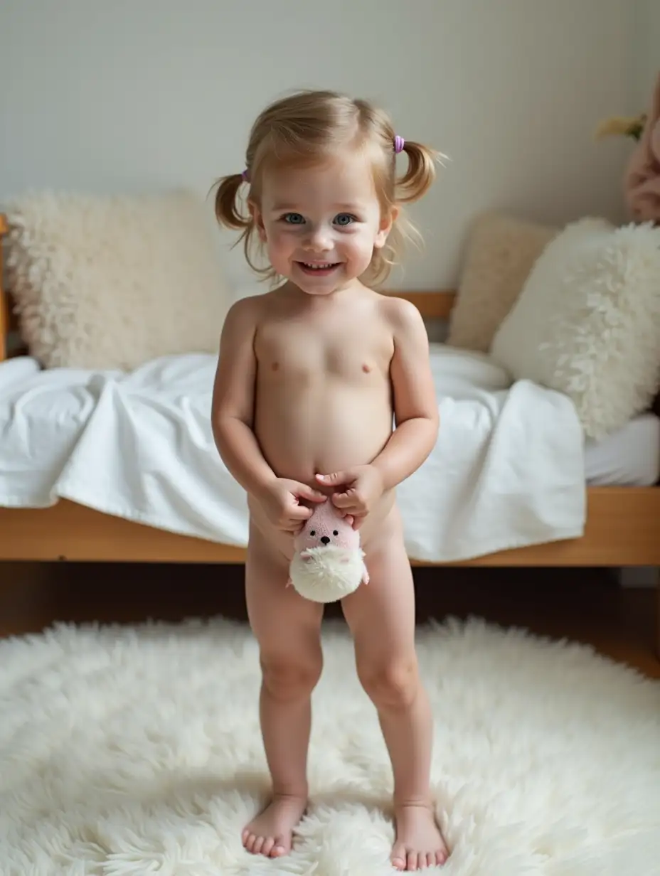 Skinny-Little-Girl-with-Blue-Eyes-Holding-Stuffed-Animal-in-Playroom