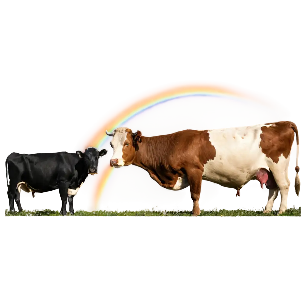 Vibrant-Rainbow-Over-Cow-PNG-Image-Capturing-Natures-Beauty-and-Serenity