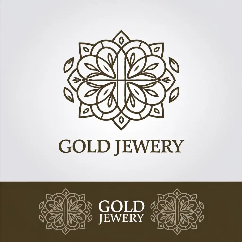 a vector logo design,with the text "GOLD JEWERY", main symbol:NATURE,complex,be used in Legal industry,clear background