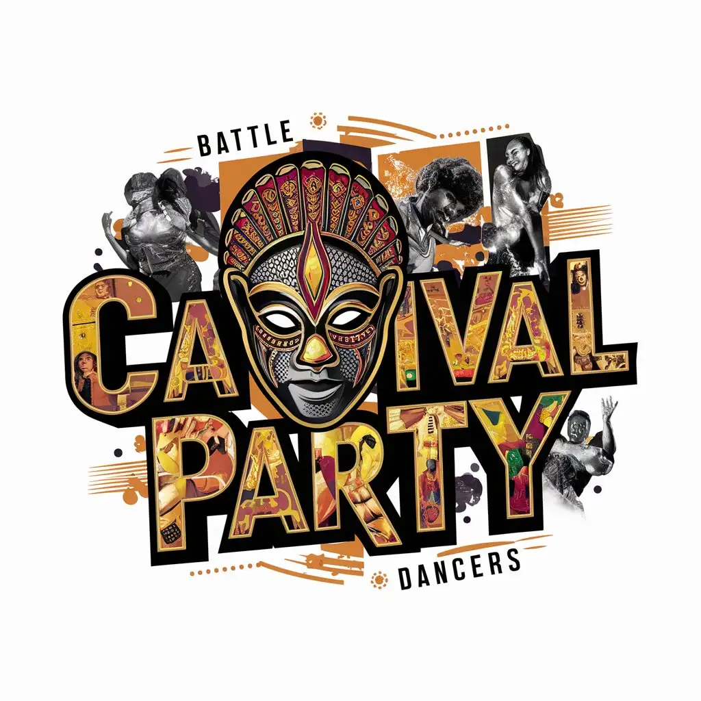 LOGO Design for Carnival Party African Mask Block Battle Dancers Woman Theme