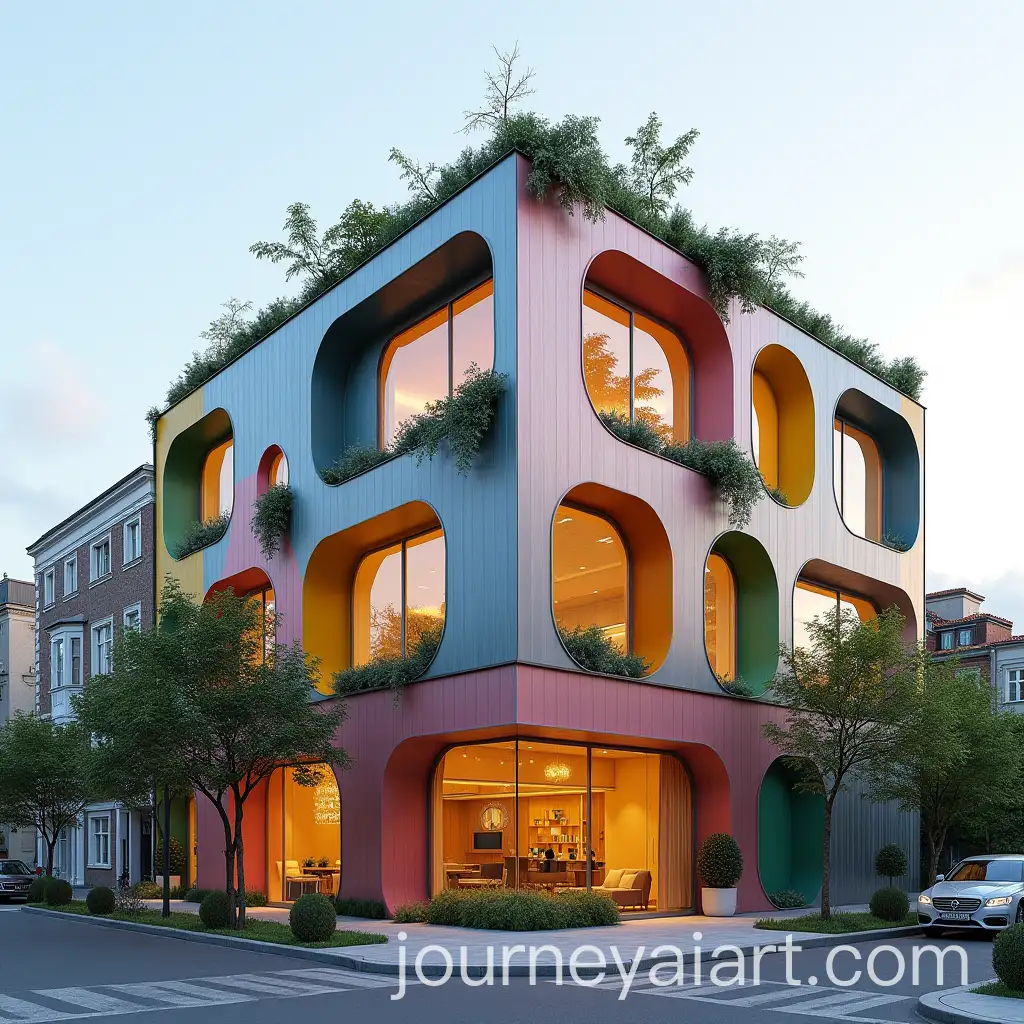Creative-OfficeExhibition-Complex-with-Colorful-Aluminum-Exterior