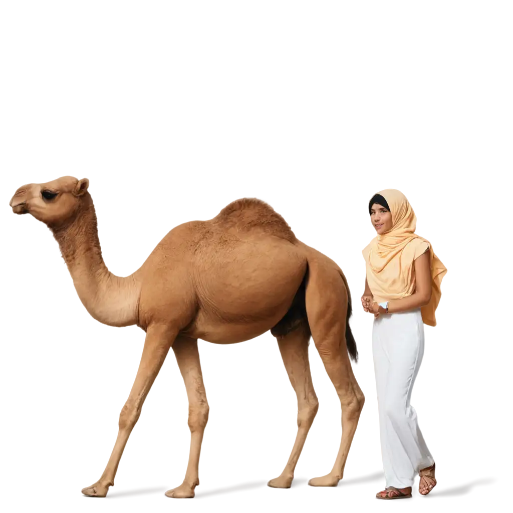 HighQuality-PNG-Image-of-an-Arabian-Girl-Walking-with-Camel