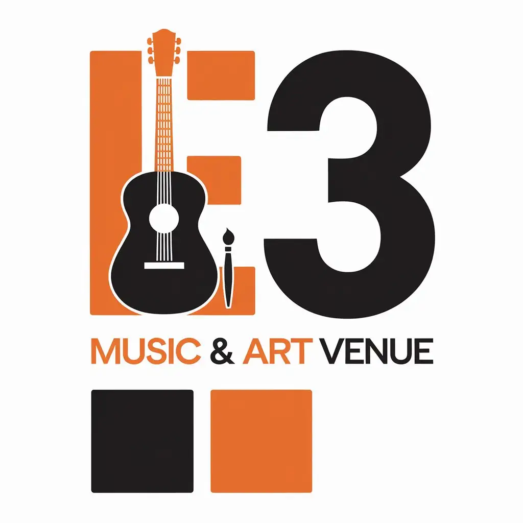 E3 Music and Art Venue Logo Design