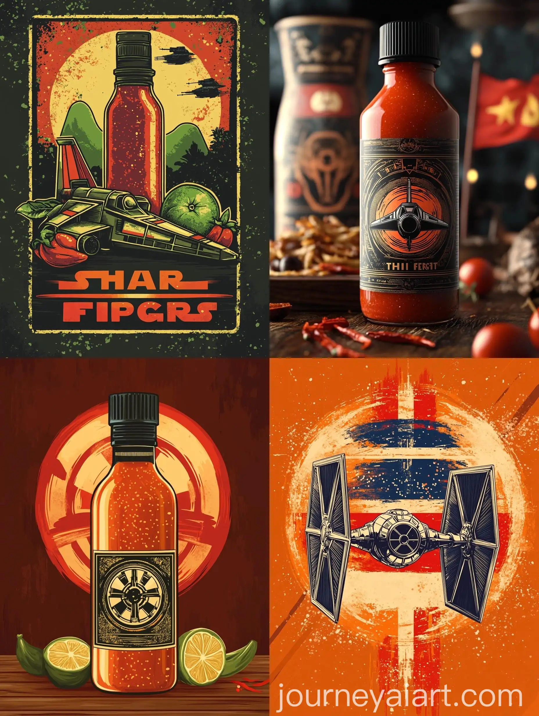 Thai-Fighter-Hot-Sauce-with-Star-Wars-Theme-and-Thai-Flag