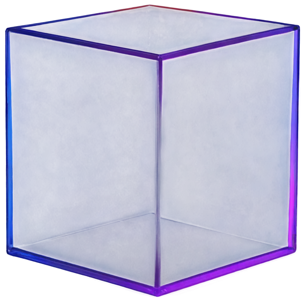 Vibrant-MultiColored-Cube-PNG-Image-Blue-Purple-Red-and-Fluorescent-White-for-Creative-Projects