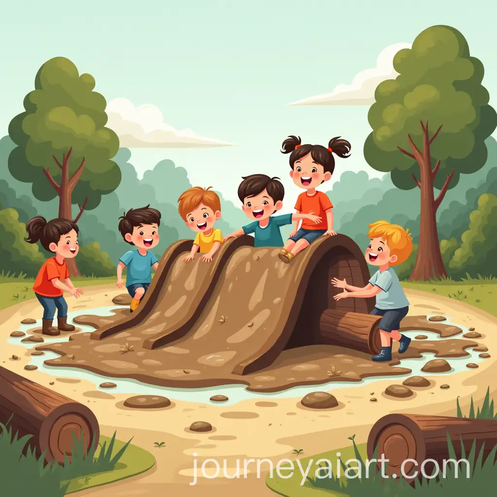 Children-Enjoying-Muddy-Play-at-Bottle-Lake-Forest-Park