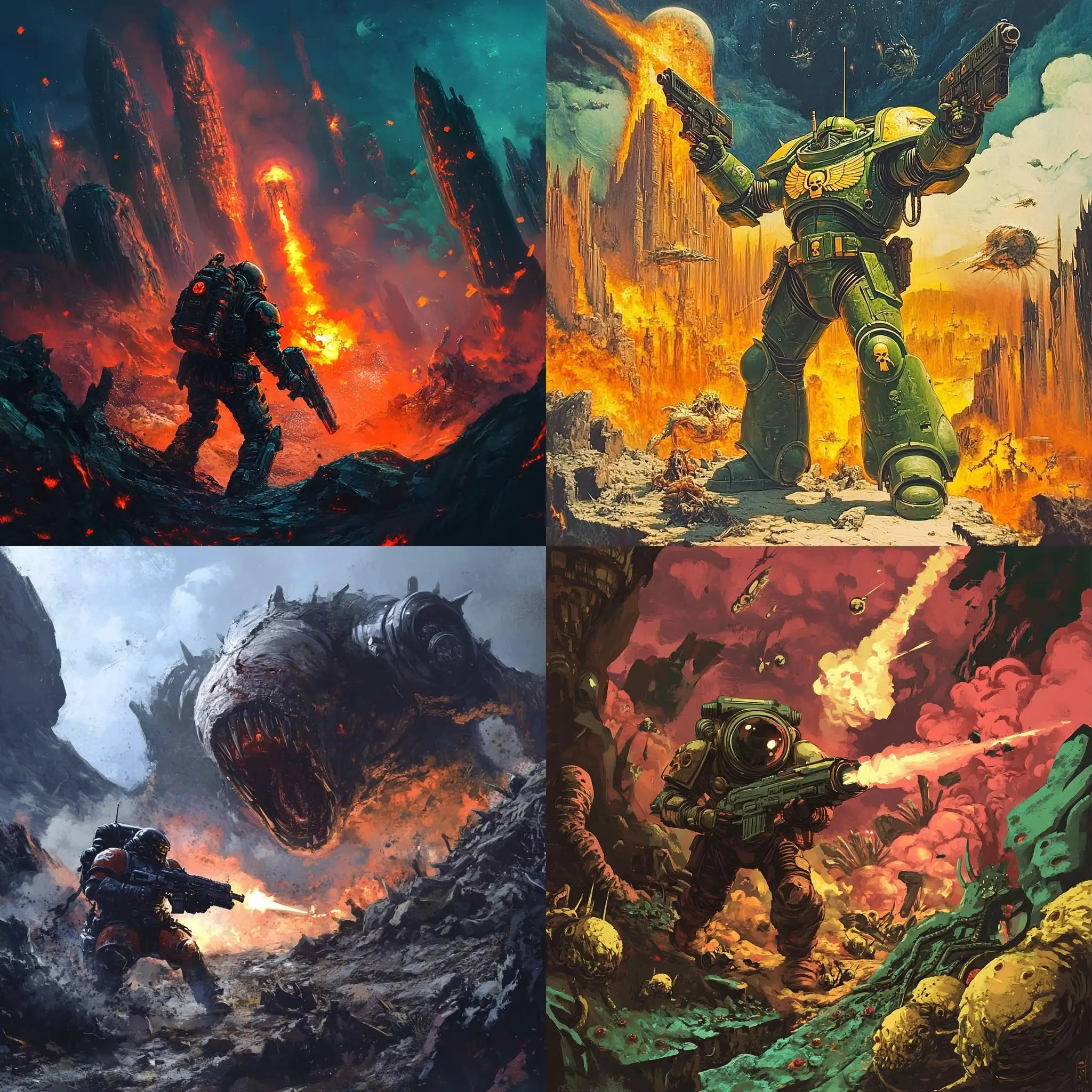 Space-Marine-Battling-Alien-Monsters-in-Extraterrestrial-Landscape