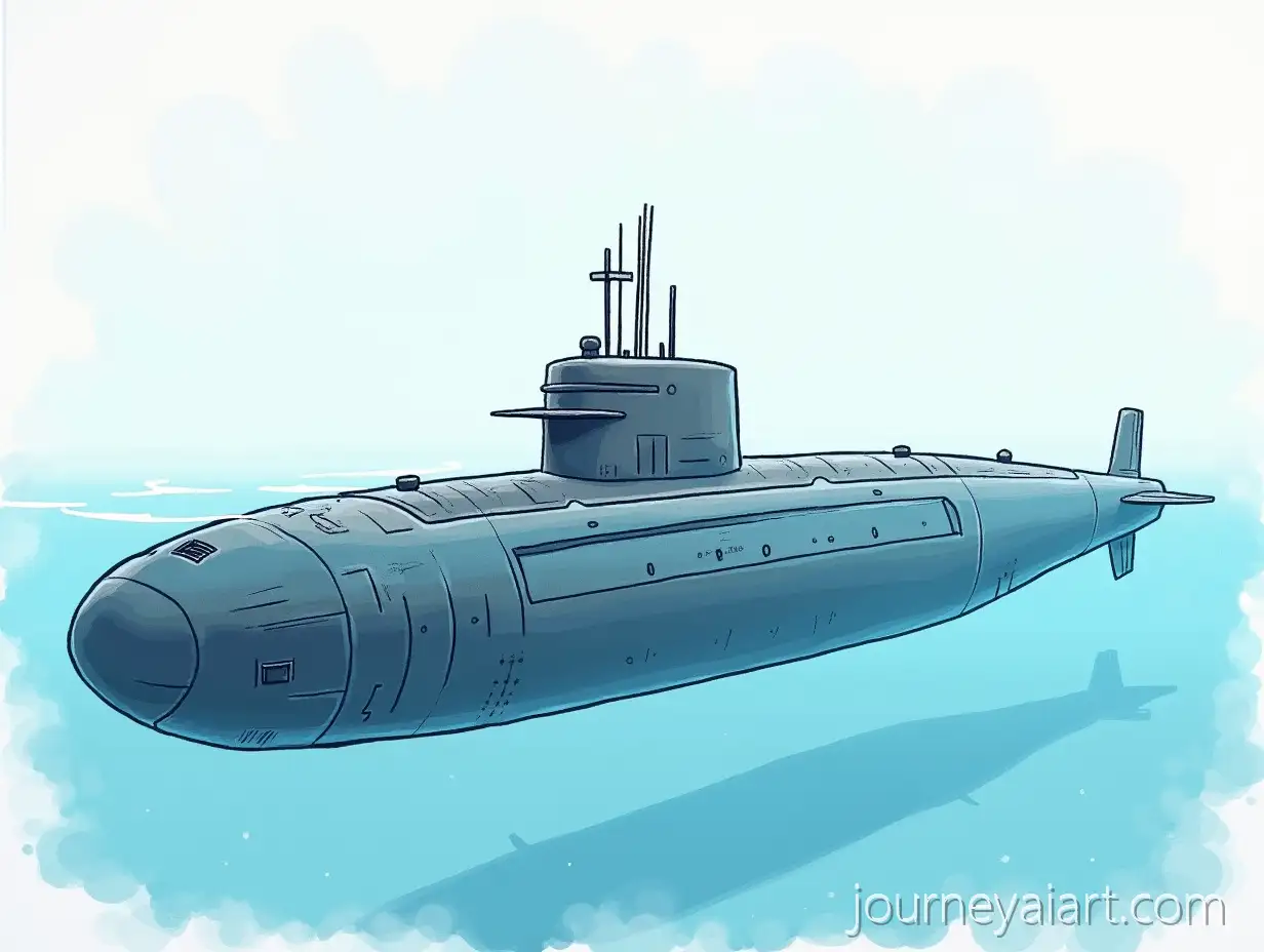 ModernModern-nuclear-submarine-Nuclear-Submarine-Floating-Underwater