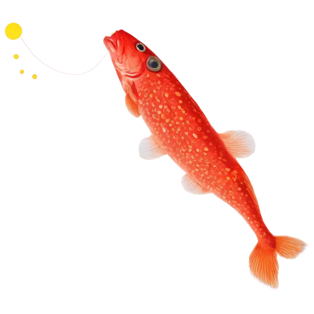 Vibrant-Red-Fish-with-Yellow-Dot-PNG-Enhance-Your-Creative-Projects