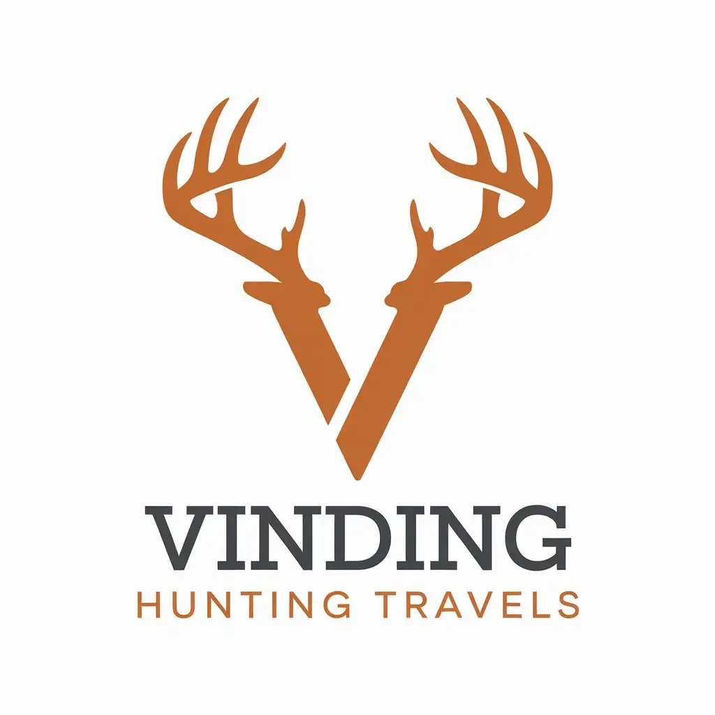 LOGO Design for Vinding Hunting Travels Vector Logo with Letter V Hunting Theme for Travel Industry