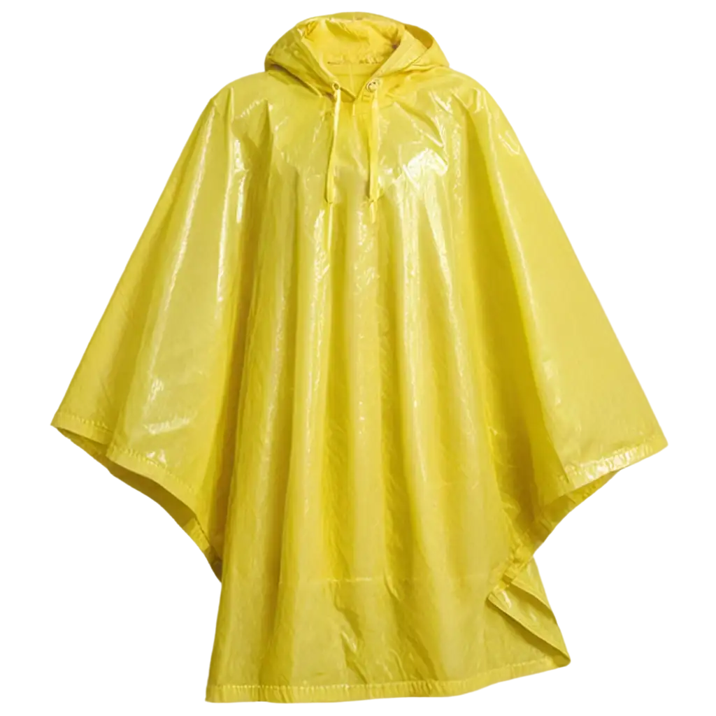 Yellow-Rain-Poncho-PNG-Image-with-Transparent-Background-for-Versatile-Use