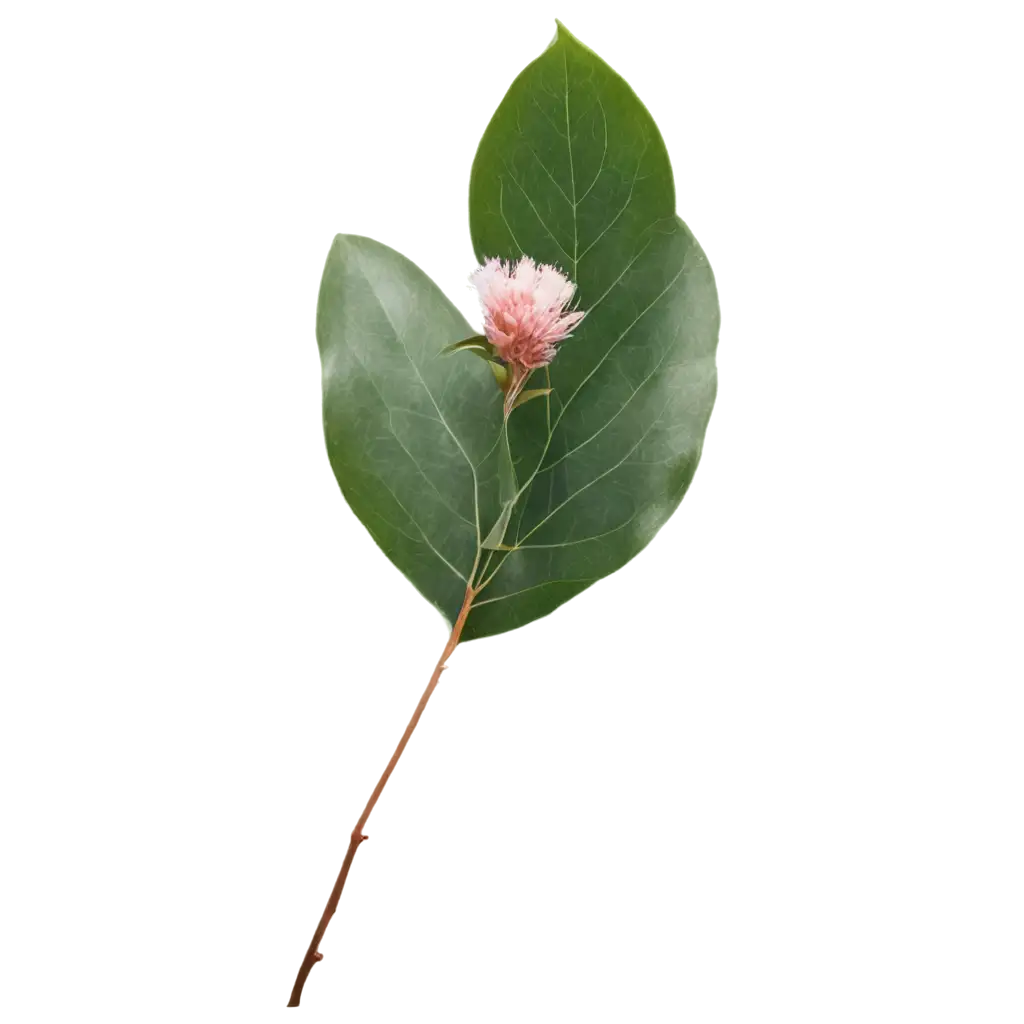 Eukalyptus leaf with blossom