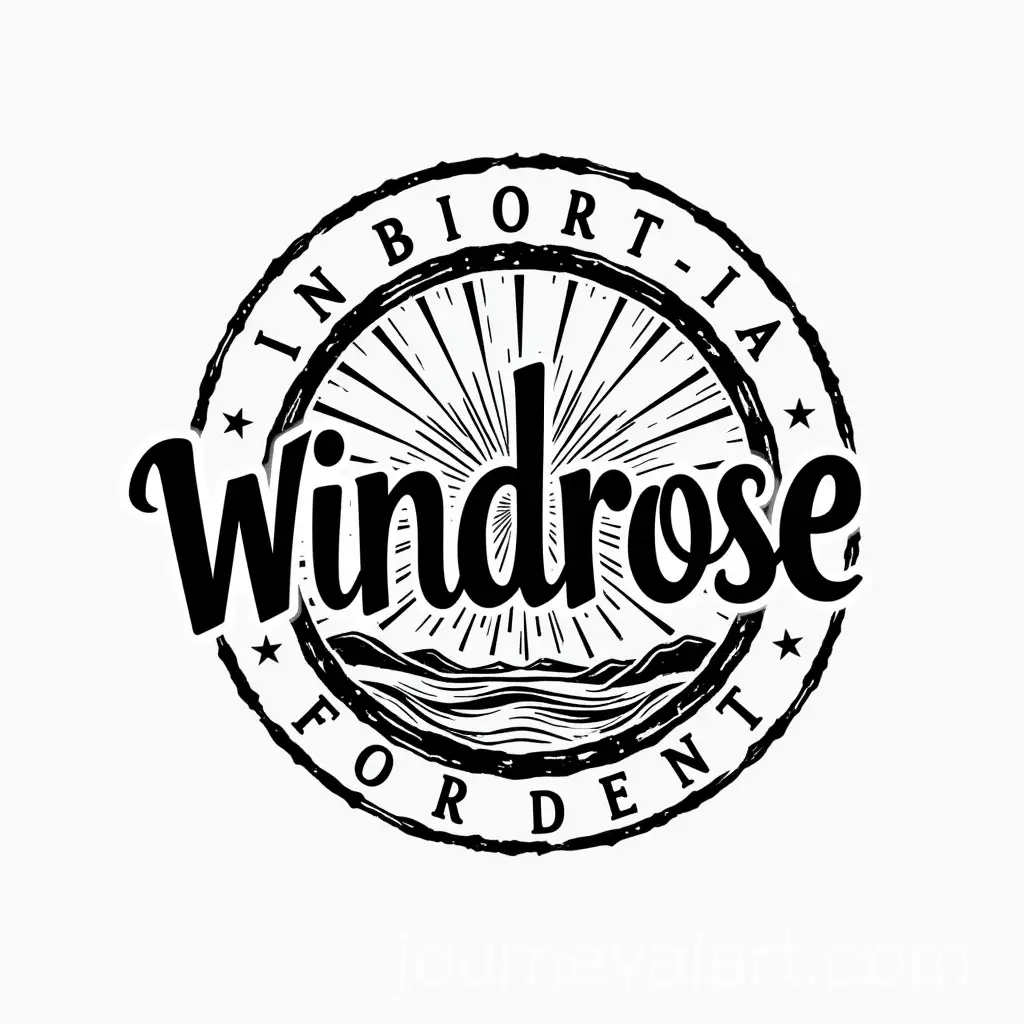 Detailed-Black-and-White-Windrose-Vector-Logo-Design