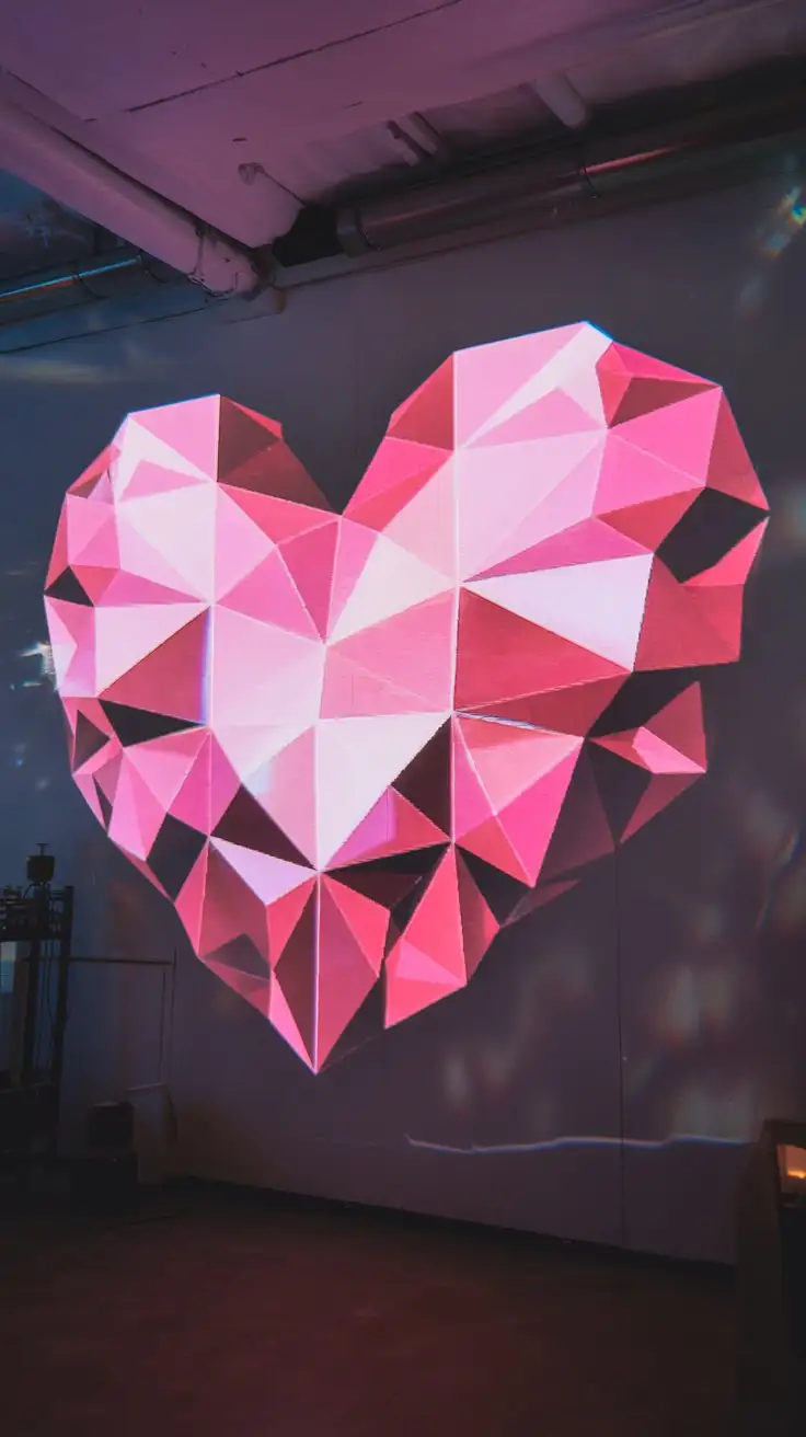 Faceted Heart Sculpture Craft Project