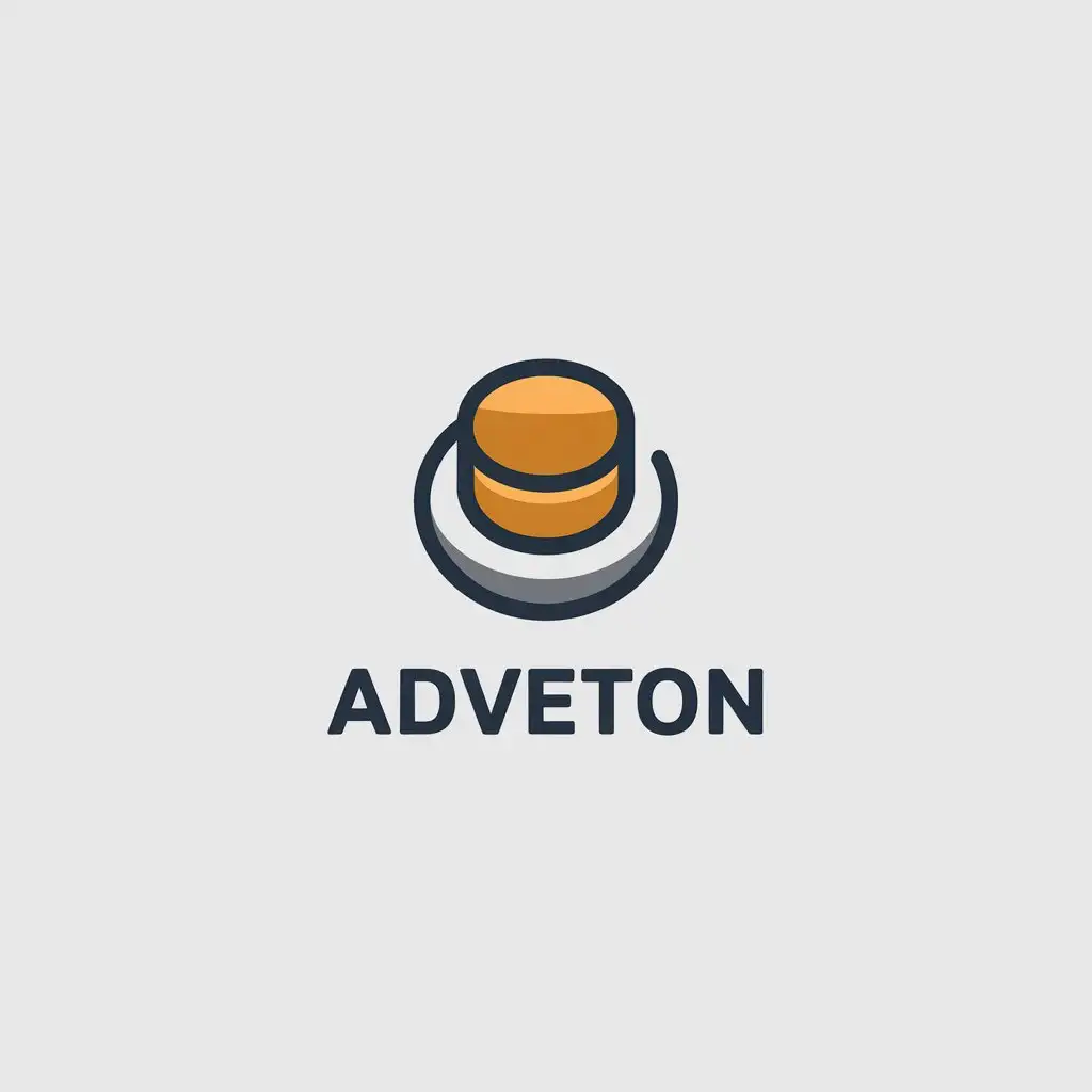 Logo Design for Adveton Minimalistic Coin Symbol for Internet Industry