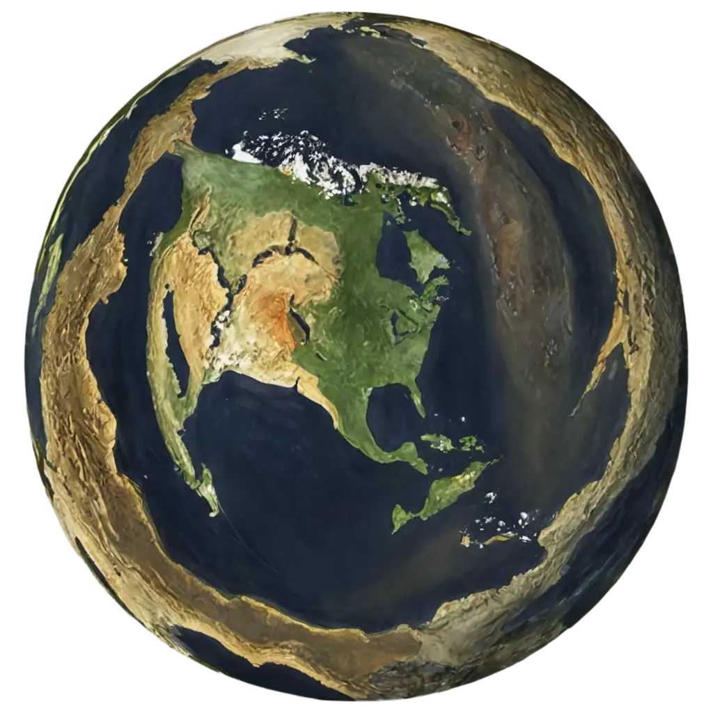 image of the real earth in the style of a High Renaissance art (perfect circle of earth)