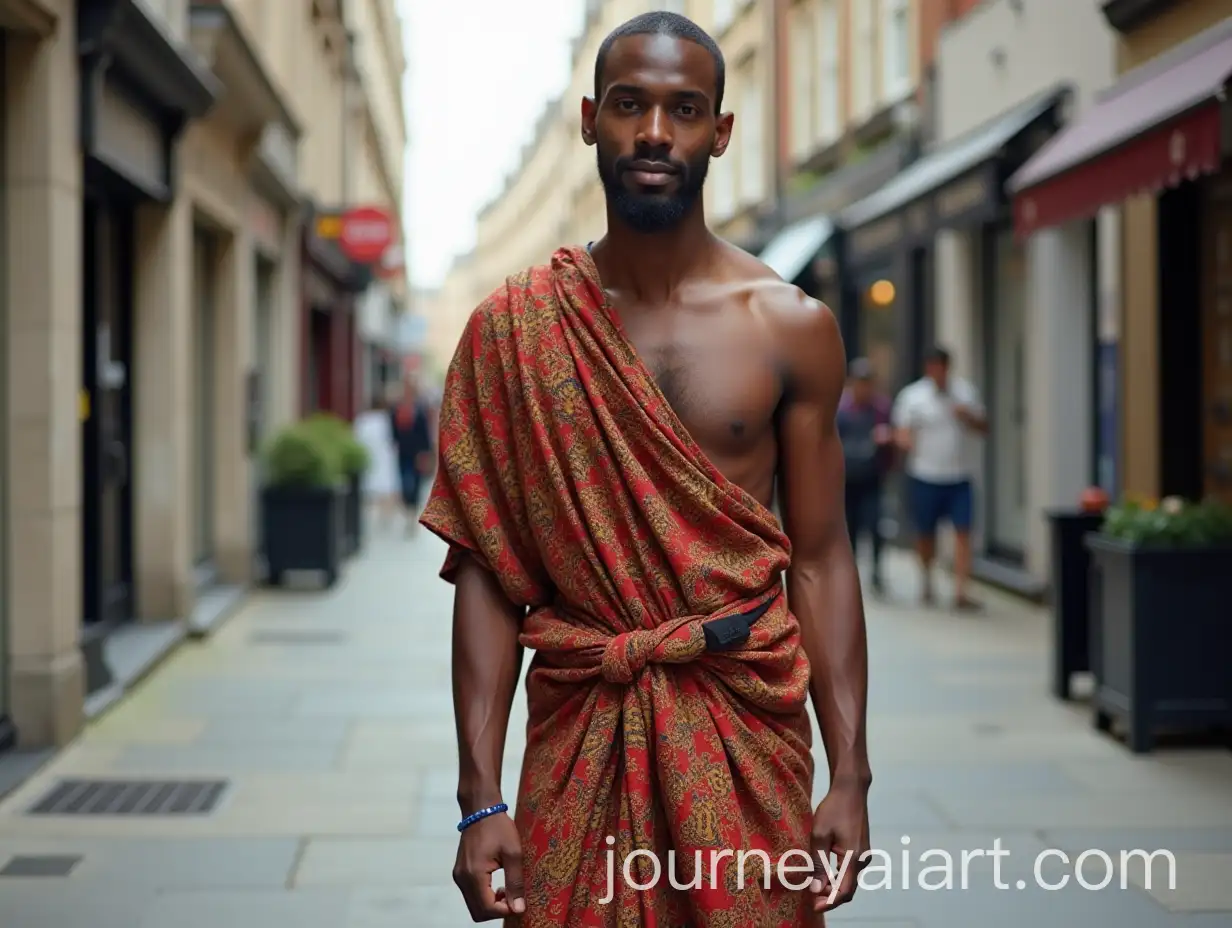 Young-Somali-Man-Wearing-Traditional-Sarong-in-London