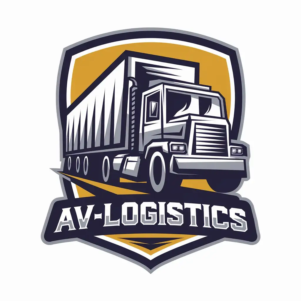 a vector logo design,with the text "AV-LOGISTICS", main symbol:cargo truck,Moderate,be used in Transport industry,clear background