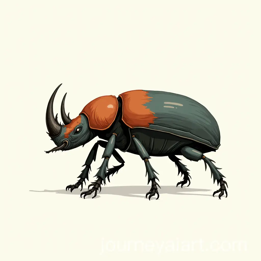 HandPainted-Model-Sheet-of-a-Rhino-Beetle-in-Side-View